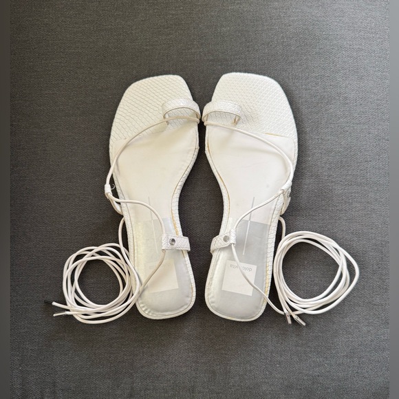 Dolce‎ Vita Dash white leather lace up sandals size 8 - Picture 2 of 7